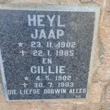 HEYL Jaap 1902-1985 &amp; Cillie 1902-1983
