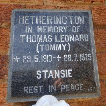 HETHERINGTON Thomas Leonard 1910-1975