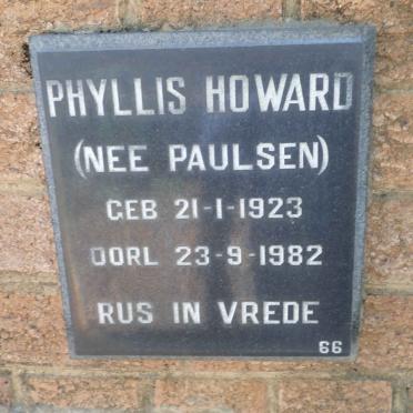 HOWARD Phyllis nee PAULSEN 1923-1982