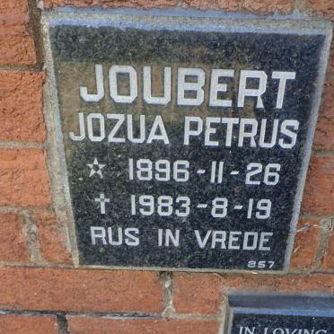 JOUBERT Jozua Petrus 1896-1983