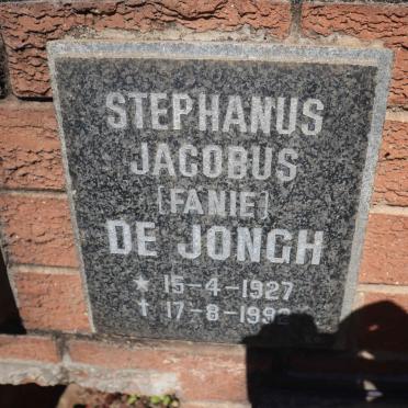 JONGH Stephanus Jacobus, de 1927-1992