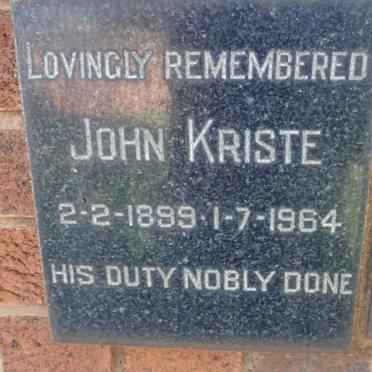 KRISTE John 1899-1964
