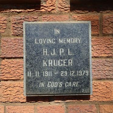 KRUGER H.J.P.L. 1911-1979