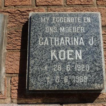 KOEN Catharina J. 1920-1989