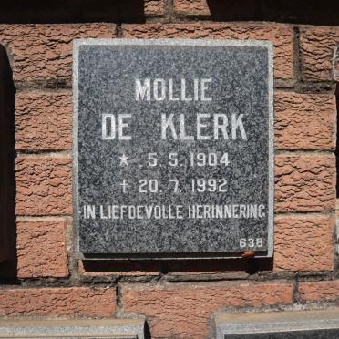 KLERK Mollie, de 1904-1992