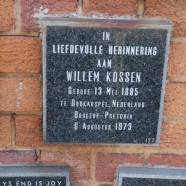 KOSSEN Willem 1885-1973