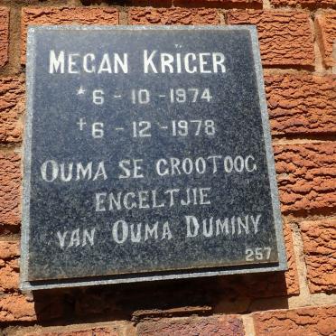 KRIGER Megan 1974-1978