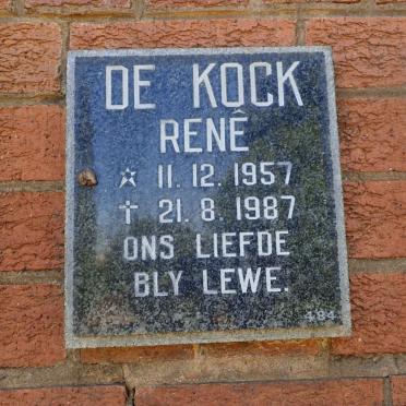 KOCK Rene, de 1957-1987
