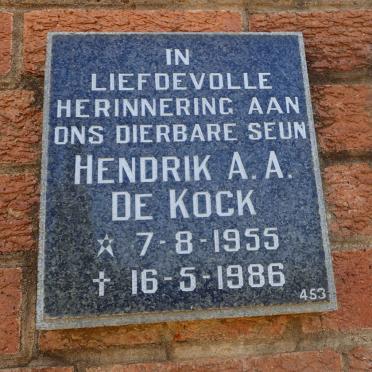 KOCK Hendrik A.A., de 1955-1986