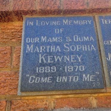 KEWNEY Martha Sophia 1889-1970