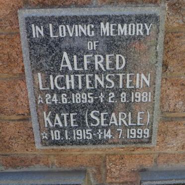 LICHTENSTEIN Alfred 1895-1981 &amp; Kate SEARLE 1915-1999