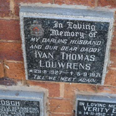 LOUWRENS Ivan Thomas 1927-1971