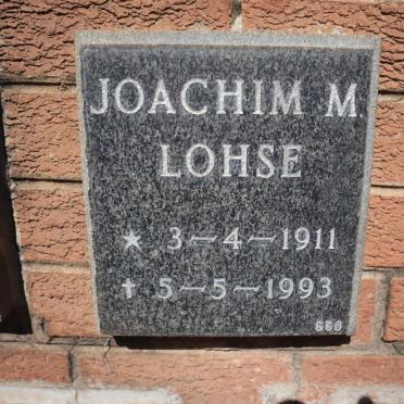 LOHSE Joachim M. 1911-1993