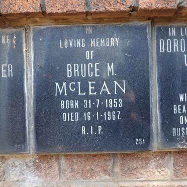 McLEAN Bruce M. 1953-1967