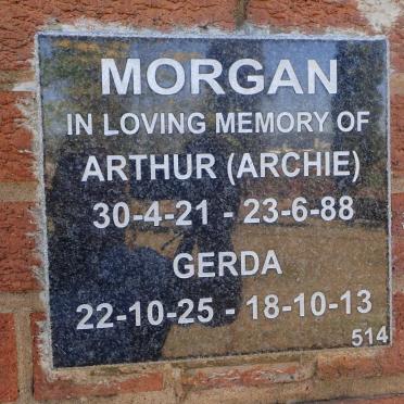 MORGAN Arthur 1921-1988 &amp; Gerda 1925-2013