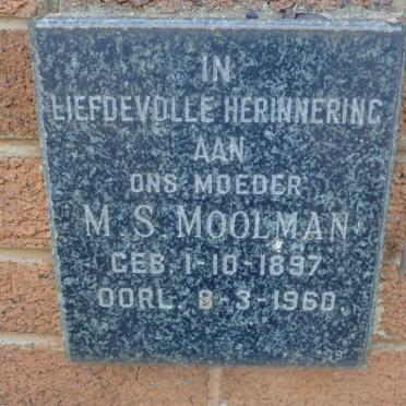 MOOLMAN M.S. 1897-1960