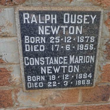 NEWTON Ralph Ousey 1878-1958 &amp; Constance Marion 1884-1968