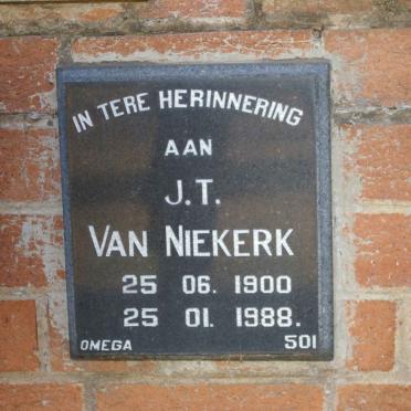 NIEKERK J.T., van 1900-1988