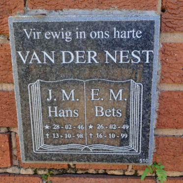 NEST J.M., van der 1946-1998 &amp; E.M. 1949-1999