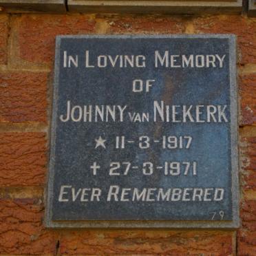 NIEKERK Johnny, van 1917-1971