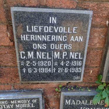 NEL M.P. 1916-1985  &amp; C.M 1920-1984