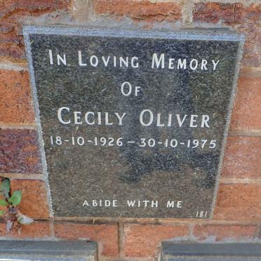 OLIVER Cecily 1926-1975