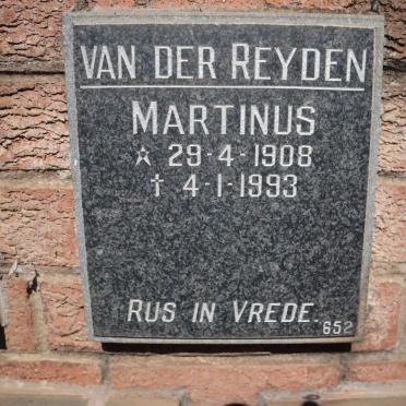 REYDEN Martinus, van der 1908-1993