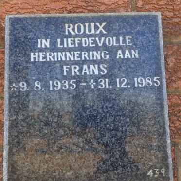 ROUX Frans 1935-1985