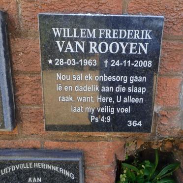 ROOYEN Willem Frederik, van 1963-2008