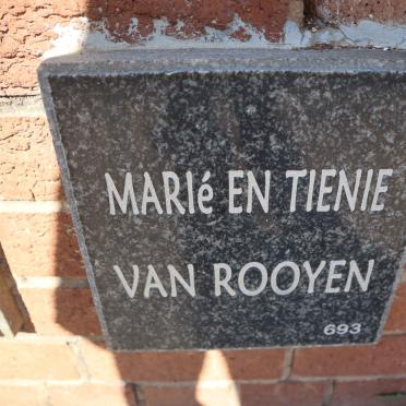ROOYEN Tienie, van ?-? &amp; Marie ?-?