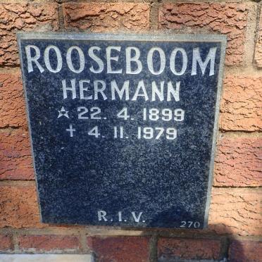 ROOSEBOOM Hermann 1899-1979