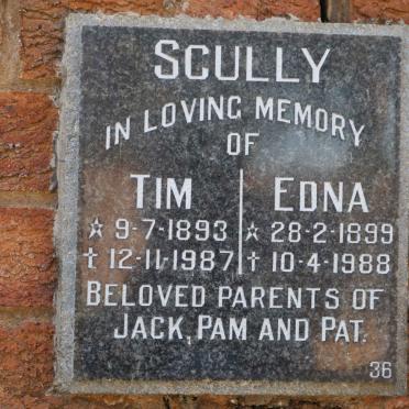 SCULLY Tim 1893-1987 &amp; Edna 1899-1988