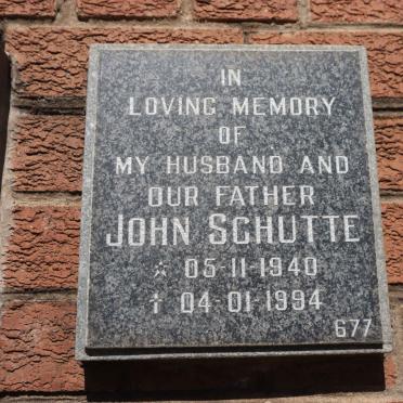 SCHUTTE John 1940-1994