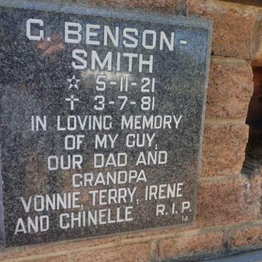 SMITH G., BENSON 1921-1981
