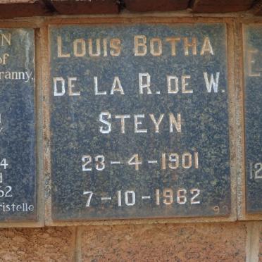 STEYN Louis Botha de la R. de W. 1901-1962