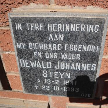 STEYN Dewald Johannes 1941-1993