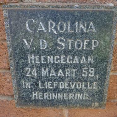 STOEP Carolina, v.d. -1959