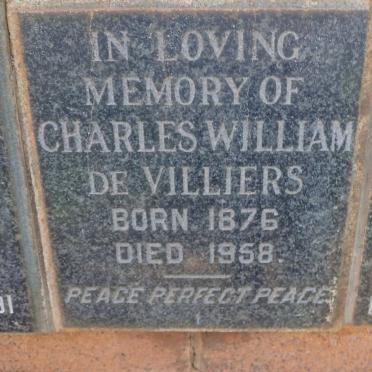 VILLIERS Charles William, de 1876-1958