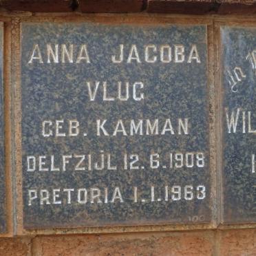 VLUG Anna Jacoba nee KAMMAN 1908-1963