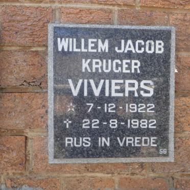 VIVIERS Willem Jacob Kruger 1922-1982