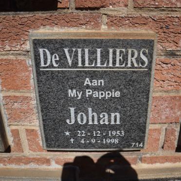VILLIERS Johan, de 1953-1998