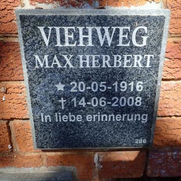 VIEHWEG Max Herbert 1916-2008