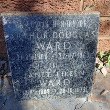 WARD Arthur Douglas 1906-1963 &amp; Janet Eileen 1908-1972
