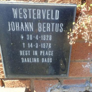 WESTERVELD Johann Bertus 1929-1976