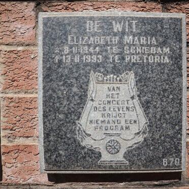 WIT Elizabeth Maria, de 1944-1993