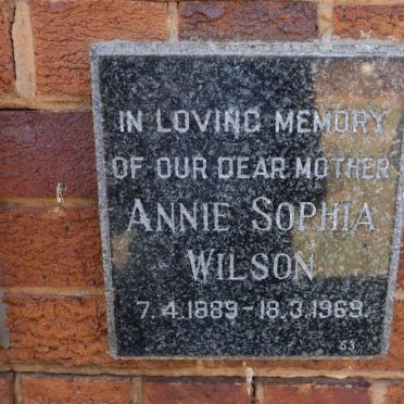 WILSON Annie Sophia 1889-1969