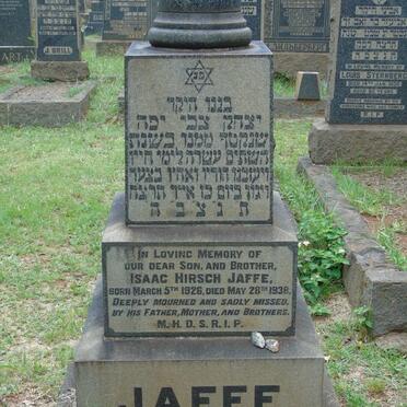 JAFFE Isaac Hirsch 1926-1938