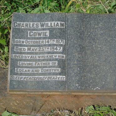 COWIE Charles William 18971-1947