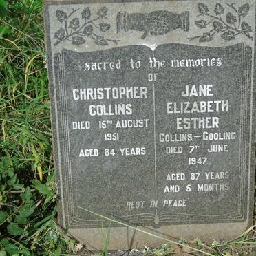 COLLINS Christopher -1951 & Jane Elizabeth Esther COOLING -1947