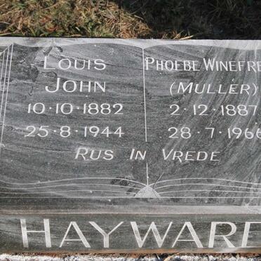 HAYWARD Louis John 1882-1944 & Phoebe Winefred MULLER 1887-1966
